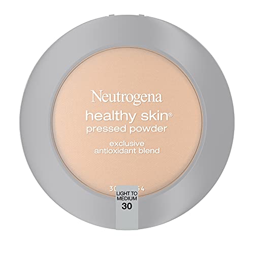 Neutrogena Healthy Skin Pressed Makeup Powder Compact with Antioxidants & Pro Vitamin B5, Evens Skin Tone, Minimizes Shine & Conditions Skin, Light to Medium 30, .34 oz