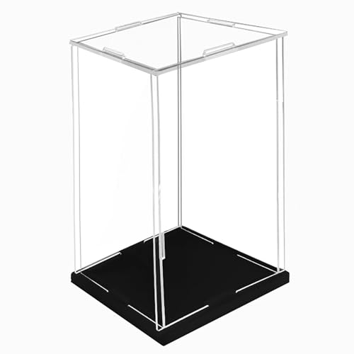 Image of WhamtL Extra Tall Clear Acrylic Box 10 12 14 16 20 24 In, Narrow Transparent Acrylic Case Alternative Glass Case, Rectangular Cube Dust Cover Showcase(25x25x55cm(10x10x22in))