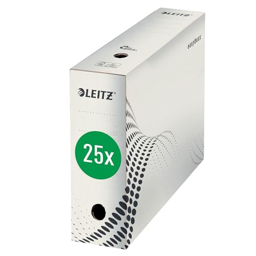 Boîte d'archivage carton ondulé blanc easyboxx Esselte Leitz 100 mm pour ranger le bureau