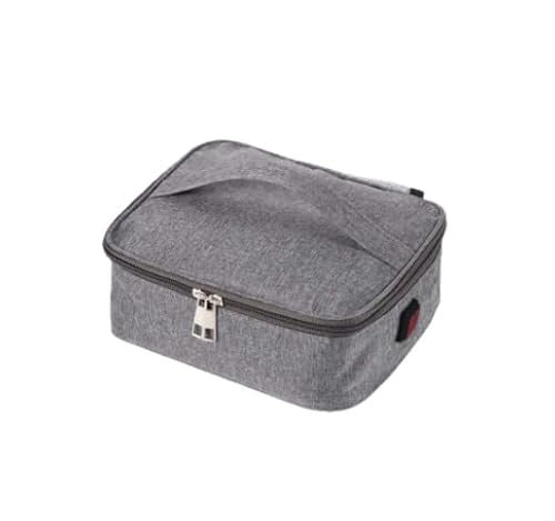 Gyiwivt USB�ۉ������`�o�b�O �[�d�� ��e��2.5L �h�����ٓ��� �ԍ�/���o�C���o�b�e���[�Ή� �ۉ��ٓ������[ ���ٓ��� �ۉ� �w�Z �E�� �A�E�g�h�A�� (3�i�K���x���� - �O���[, 21*16*8cm)