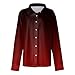 Women Blouse Women Button Down Shirt Long Sleeve Shirts for Women Dressy Casual Floral V Neck Work Business Fall Fashion 2025 Tops (B-Wine, XX-Large)