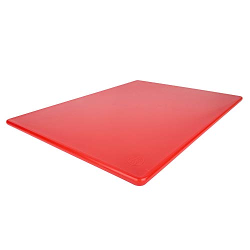 Commercial Large Red Cutting Board 20 x 15 Inch for Meat - Superior HDPP Plastic for Food Service, Restaurants and Professional Use - 0.5 Inch Thick Poly