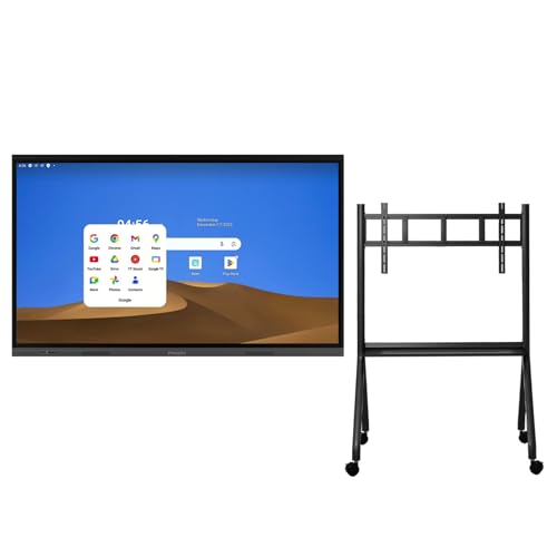ZPNUZDU 75" 4K Smart Board,Google EDLA Certified with 50MP AI Camera,40-Point Touch Digital Whiteboard,Android 14, 8+128GB,SmartBoard for Classroom Office Home（(Includes Mobile Stand)