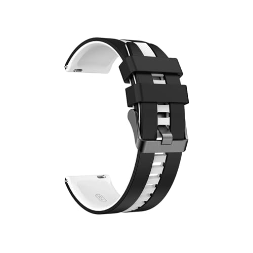 22mm�r���v�V���J�Q���x���g�ɓK������Garmin Forerunner 265 255/Vivoactive 4/Venu 2/Venu 3/Active(Black white2)