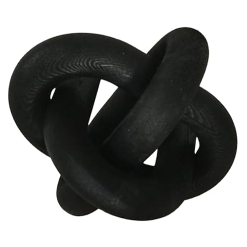 TOGEVAL Hand-carved Decorative Wood Knot Chain Link Ornament for Living and Bedroom Decor Rustic Wooden Wall Art Accent for Home Office Desktop Unique Natural Wood Craft