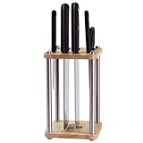 Pieds en caoutchouc antidérapants: Le bloc de stockage de couteau en bois typique peut avoir un risque de glissement sur le comptoir, mais il est équipé de pieds en caoutchouc pour éviter de glisser et de décomposer, Assurer votre sécurité dans la cuisine.