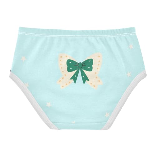 Girls' Underwear Soft Touch Toddler Cotton Underwear for Toddler Christmas Bows Pattern in Sizes 2T,3T, 4T, 5T, 6Y and 8Y2