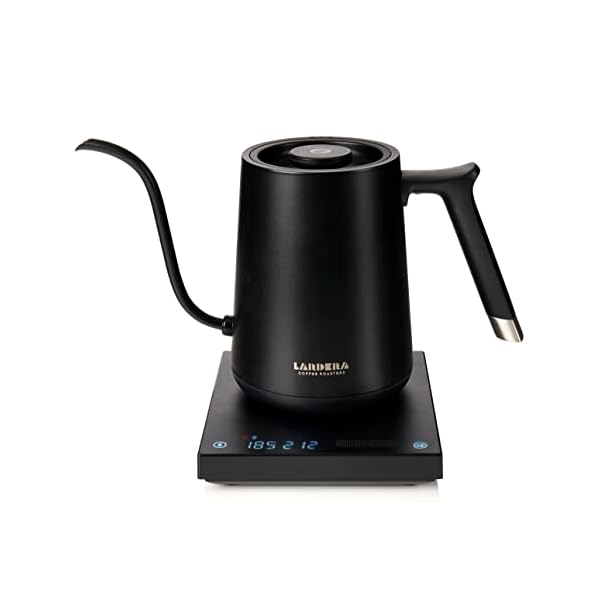 Fast variable temperature gooseneck coffee kettle by timemore 1350 watts 30oz 08l electric pour over kettle with temperature control stainless steel fish smart kettle matte black  urban country home decor