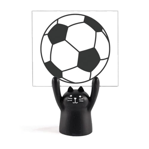 Pince mémo football chat noir, une idée cadeau originale pour bureau