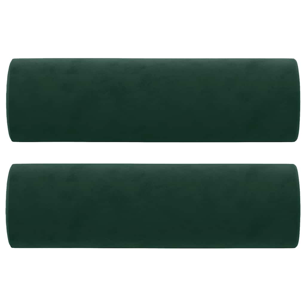 Générique Divano a 2 posti in velluto verde scuro 140 cm con cuscini decorativi, design moderno, struttura in metallo resistente, fodere rimovibili, comode per soggiorno
