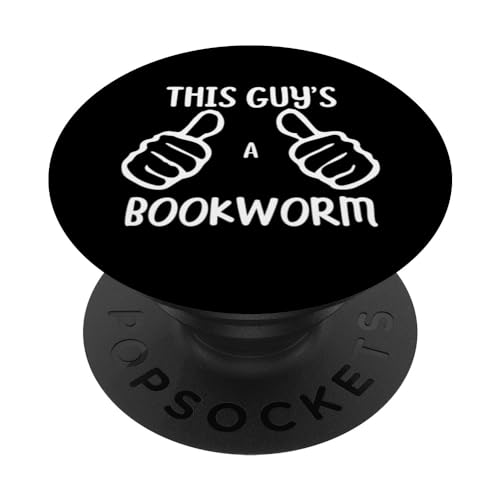 Funny Book Lover Book Reader This Guy's a Bookworm PopSockets Swappable PopGrip