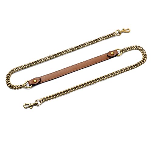 Image of jiesinlov Purse Leather and Chain Bag Shoulder Strap Replacement Crossbody for Handbags,43 Inches in Length(Gilt-brown)