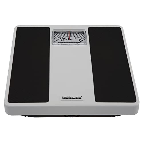 Health-O-Meter Mechanical Floor Scale, 100Lb, White, 270 Lb Capacity - 1/Each #TOP1