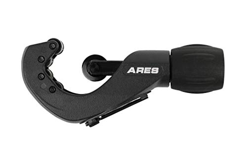 Ares 18009 - Telescoping Pipe Cutter - Cuts 1/8-Inch To 1 3/8-Inch Copper, Aluminum And Brass Tubing - Lightweight Aluminum Body With Ergonomic Handle - Foldaway Reamer - Spare Cutting Wheel #TOP12