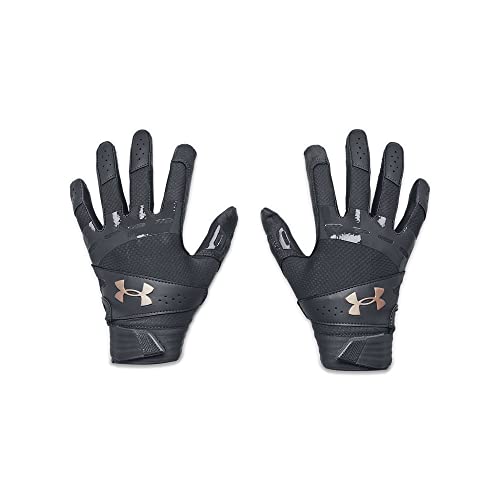 Under Armour Women's Motive Softball Gloves, (012) Pitch Gray/Pitch Gray/Metallic Rose Gold, Large