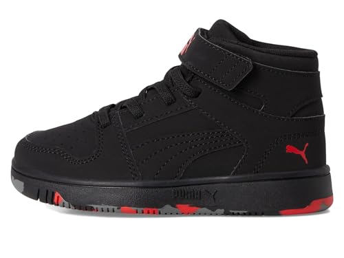 Image of PUMA Kids' Rebound Layup Mid Hook and Loop Sneakers