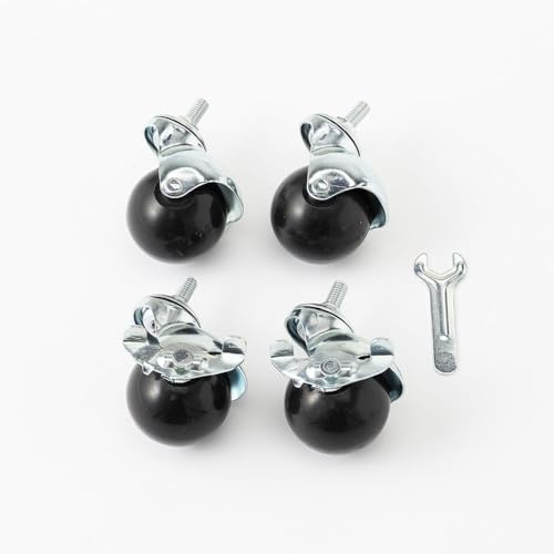 カインズ(CAINZ) インテリアシェルフ専用 ボールキャスター 4個入 静荷重200kg 2個ストッパー付き メタル製ラック用 パーツ