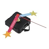 Movimiento de reloj de cuarzo para relojes de pared, funcionamiento silencioso con gancho, eje de 18 mm y rosca de 11 mm de longitud, compatible con paneles de 5 8 mm de grosor (D)