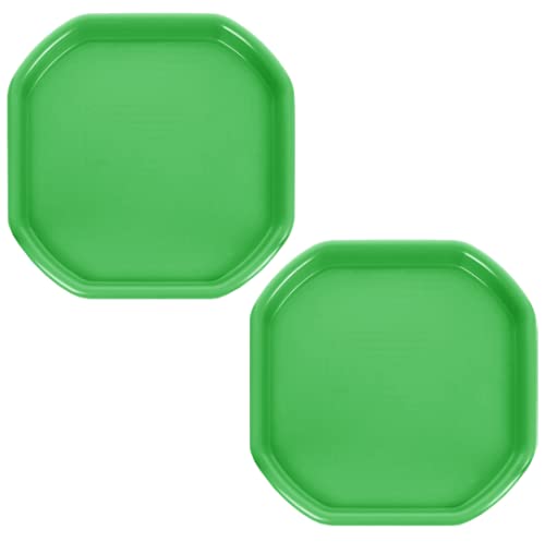 𝐒𝐞𝐭 𝐎𝐟 𝟐 – Small 70cm x 70cm Tuff Spot Trays for Messy Play, Sand and Water Activities, Cement Mixing, Plaster Work, Gardening, Outdoor Games, and Creative DIY Projects (Lime Green)