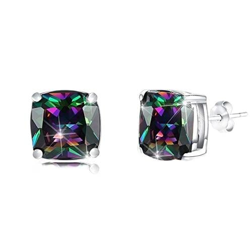 Boucles d'oreilles argent 925 multicolore cubique zircone : idée cadeau femme idéal