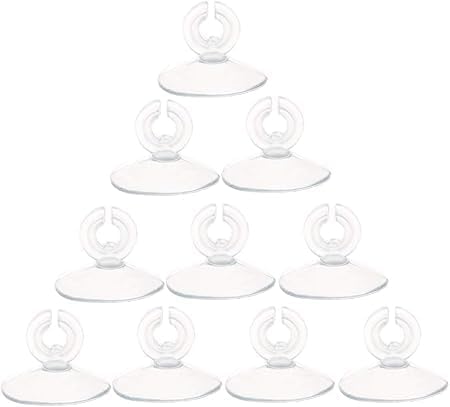 キスゴム 水槽 吸盤クリップ 水槽吸盤 10個セット エアーチューブホルダー 水族館 アクアリウム エアチューブ用 固定具 強力 透明 水槽用品 (直径4〜6mmチューブに適用)