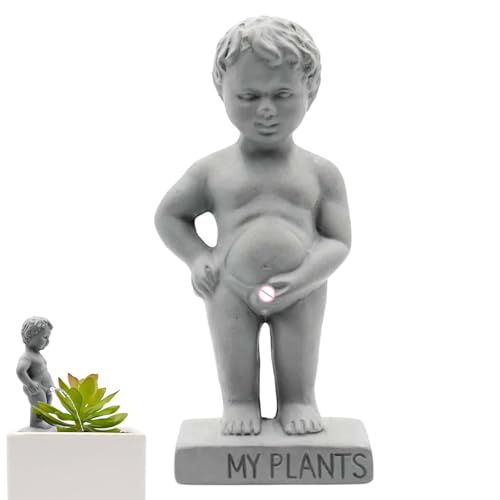 Pee My Plants Plant Watering Decoration, Peeing Boy Automatic Watering Stake, Spitter Garden Statue Waterer, Indoor or Outdoor Garden Sculpture for Patio, Yard or Lawn