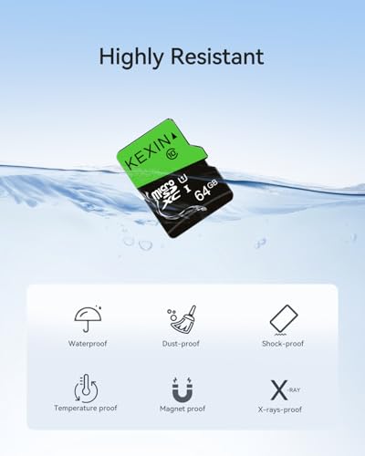 Image of KEXIN 64GB Micro SD Card with SD Adapter, microSDXC UHS-I C10 U1 Memory Card, 85MB /s Read 30MB /s Write, Full HD High Speed TF Card for Smartphone, Tablet, Action Camera, Drone, Game Console (1 Pack)