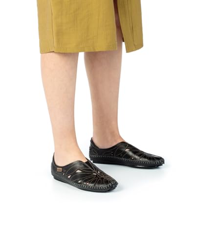 Image of PIKOLINOS Jerez 578-7399 Women's Slip-On Moccasins - Premium Calfskin Leather - Removable Cushioned Insole, Elastic Fit, Lightweight Everyday Comfort and Support