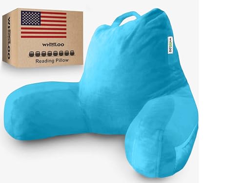 Reading Pillow Backrest with Memory Foam, Blue