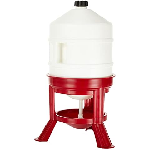 Kerbl Hühnertränke 30L, Automatische Wasserversorgung für Geflügel, Bruchfester langlebiger Kunststoff, Mit Tragegriffen, Für Bodenhaltung, Lebensmittelecht Cover