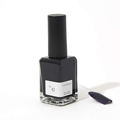 Sundays Non-Toxic Nail Polish, Glossy Shine Finish. No.42: Onyx Black, Long Lasting, Vegan & Cruelty-Free, 1.7 oz