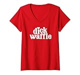 Womens Retro “Dick Waffle” V-Neck T-Shirt