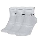 Nike Everyday Lightweight Socks Socken 3er Pack (S, white/black)