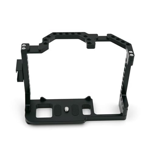 Image of Camera Cage for Compatible for Canon EOS 90D /80D /70D DSLR Camera Photography DSLR Camera Full Cage with Dual Cold Shoe Mount 1 /4 inch Screw Hole Standard 38mm Bottom Plate