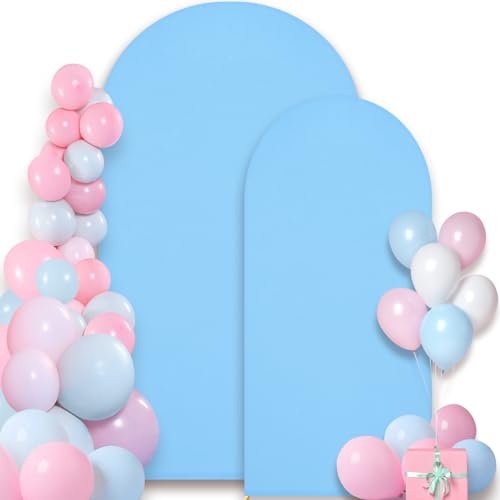 Arche de mariage housse bleu lot de 2 toile de fond spandex anniversaire et banquet 1.8m 2.3m