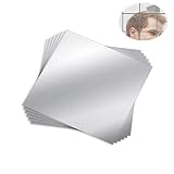 Tamaño adecuado: estas pegatinas de título espejo son 6 pulgadas x 6 pulgadas cuadrados, 1 mm de espesor.