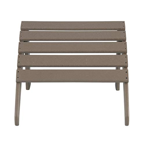 Wo Home Furniture Adirondack Ottoman Outdoor Patio Footrest 13.5" Inch Folding Footstool For Outdoor Adirondack Chair (Weathered Wood) #TOP4