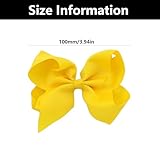 2pcs 4 In Yellow Hair Bow, Ribbon Hair Bow Clips Barrettes, For Children Kids Girls Women,Styling Accessory - Image 2