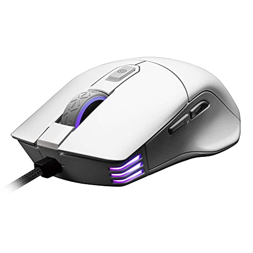 EVGA X12 Gaming Mouse, 8k, Wired, White, Customizable, Dual Sensor, 16,000 DPI, 5 Profiles, 8 Buttons, Ambidextrous Light Weight, RGB, 905-W1-12WH-KR