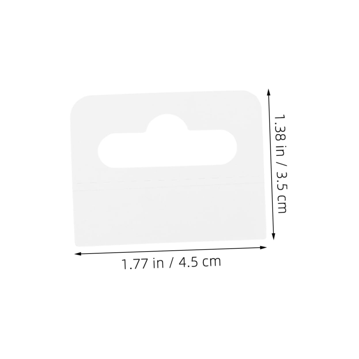 HEALLILY 150pcs Self Adhesive PVC Hanging Tabs Sticky Display Hooks for Retail Heavy Duty Slot Hole Hang Tags