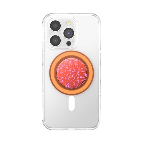 PopSockets Phone Grip for MagSafe, Magnetic Holder, Phone Stand, Orange - Clay Speckle by PopSockets - Image 3