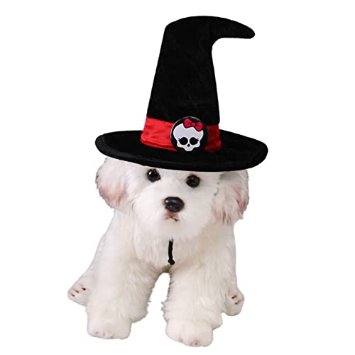 Bruxa do chapéu do Dia das Bruxas do cão | Chapéu de cosplay de fotografia engraçada de de veludo co