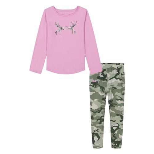 Image of Under Armour Girls 2-piece Long Sleeve Graphic Tee and Legging Set, Outdoor Collection