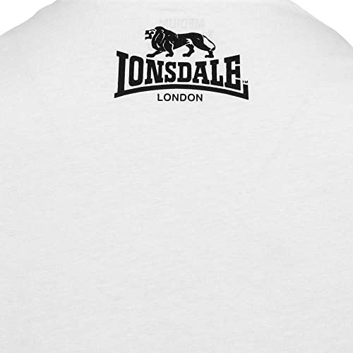 Lonsdale T-Shirt Logo - Camiseta Hombre, Color Blanco, Talla X-Large