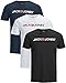 Produktbild JACK & JONES Herren 3er-Set T-Shirts aus Baumwolle (Slim Fit Mix 23, L)