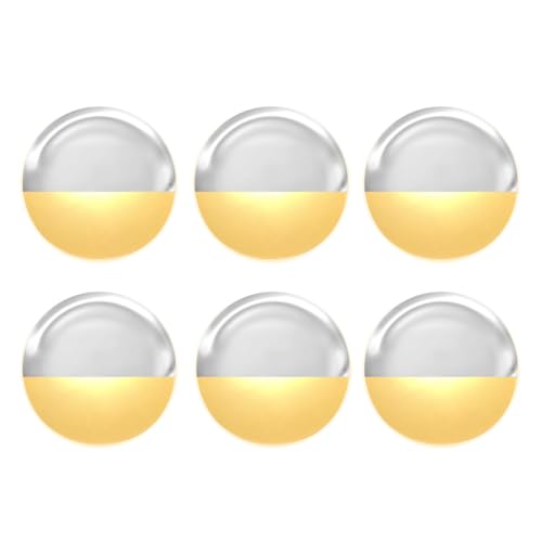 Dream lighting Marine Boat Lights RV Interior LED Courtesy Deck Lighting 1.7 inch Round Step Light 0.1 Watt Warm White Pack of 6