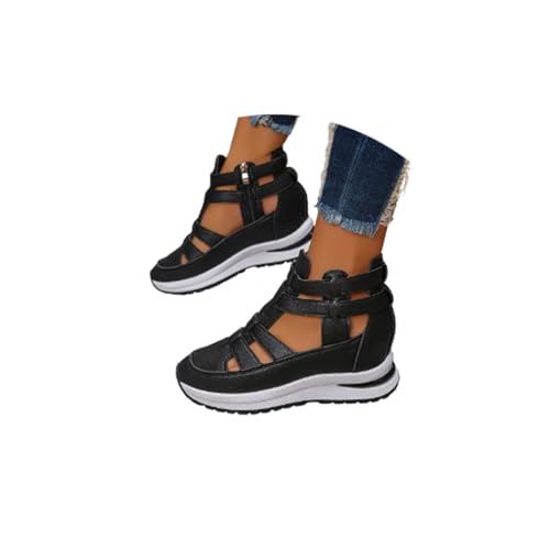 2025 New Side Zipper Comfortable Lightweight Wedge Sandals Adjustable Strap Sports Comfortable Lightweight Sandals