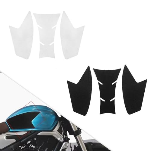 Protecteur moto autocollant latéral de réservoir de carburant pour 500AC noir