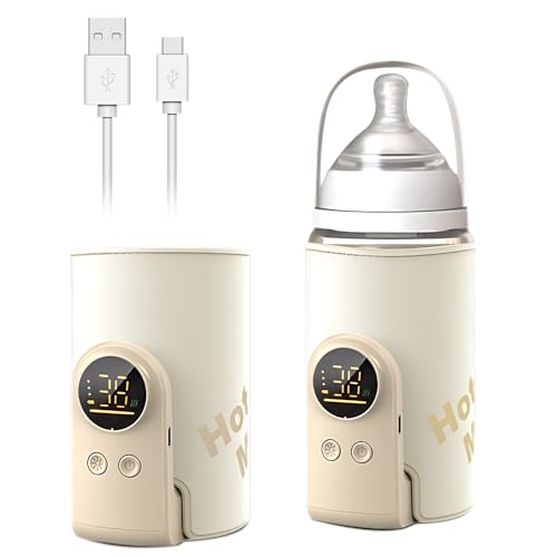 Batteria da 8000 mAh: questo scaldabiberon portatile utilizza una batteria integrata da 8000 mAh che si ricarica completamente in sole 3 ore. Lo scaldabiberon è dotato di una porta USB per diverse modalità di alimentazione, consentendo di ricaricare lo scaldabiberon portatile tramite l'alimentatore dell'auto, un alimentatore ricaricabile o un caricabatterie per cellulare.
