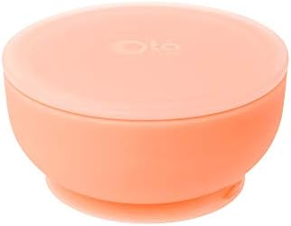 Olababy 100% Silicone Suction Bowl with Lid for Independent Feeding | Baby Food Container and Storage | First Stage Self Feeding Essential for Toddlers and Kids| Baby Led Weaning Snack Feeder